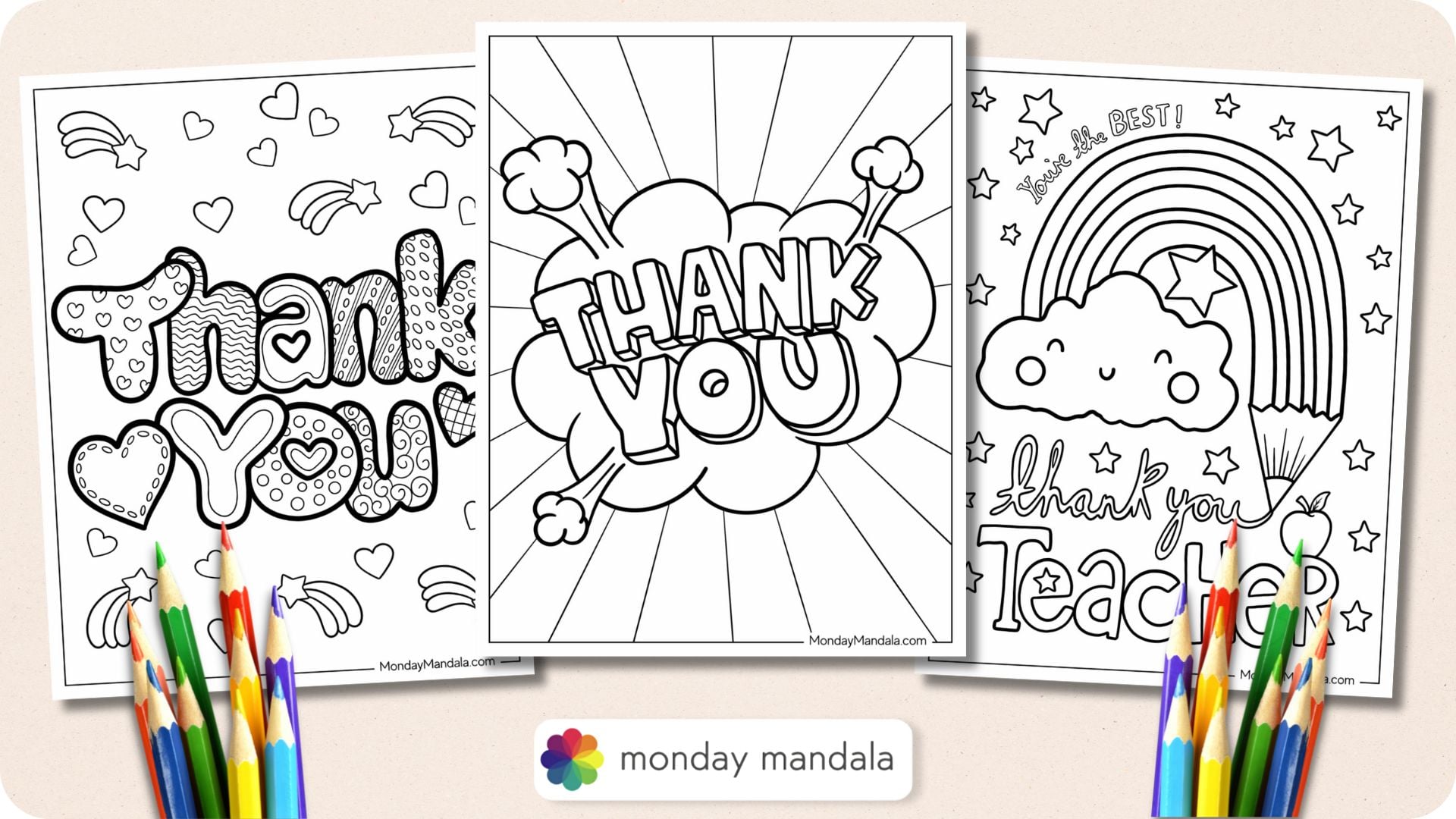 for kindergarten thank you coloring pages free printable thank you